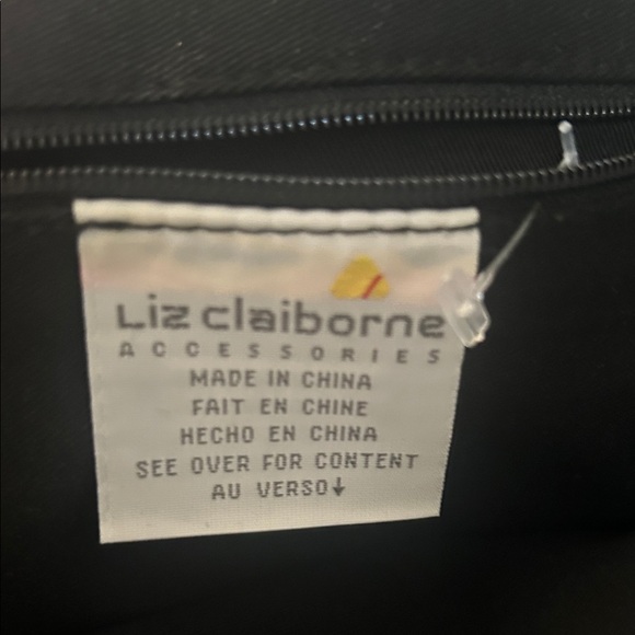 Liz Claiborne Black and Brown Floral Shoulder Bag like new tapestry - Picture 4 of 5